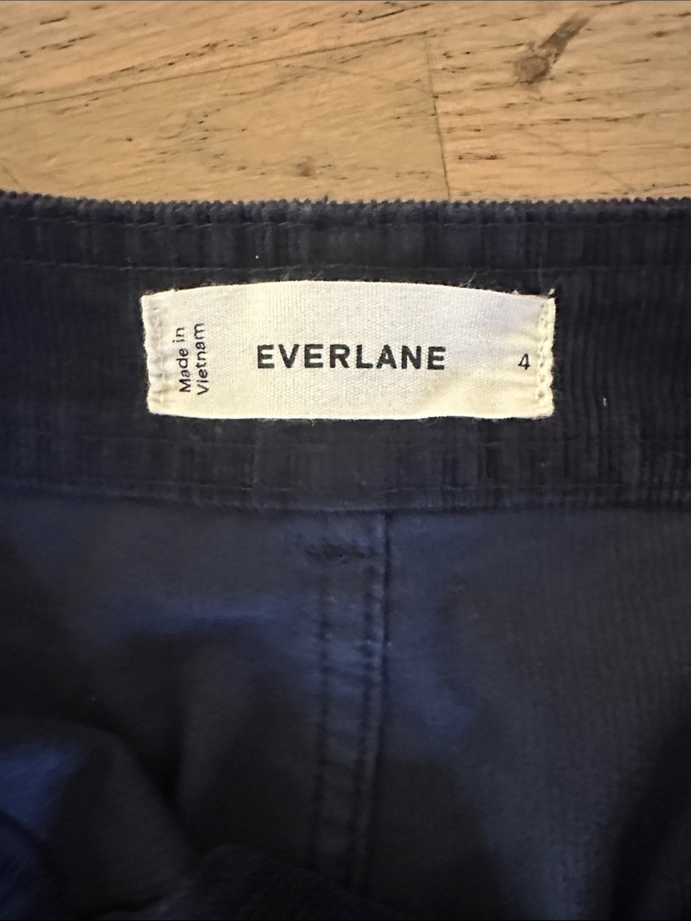 Everlane wide leg Navy Corduroy Pants - Picture 2 of 3
